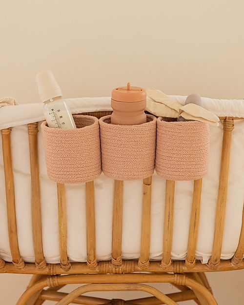 Lorena Canals Storage Basket - Bobby Vintage Nude - Cotton - Bamboo Collection - 12 x 32 x 10 cm Storage organisers