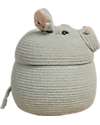 Lorena Canals Storage Basket Henry the Hippo - Blue Sage - The Animal Crew Collection - 25 x 30 cm Storage organisers