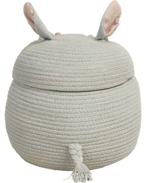 Lorena Canals Storage Basket Henry the Hippo - Blue Sage - The Animal Crew Collection - 25 x 30 cm Storage organisers