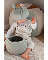 Lorena Canals Storage Basket Henry the Hippo - Blue Sage - The Animal Crew Collection - 25 x 30 cm Storage organisers