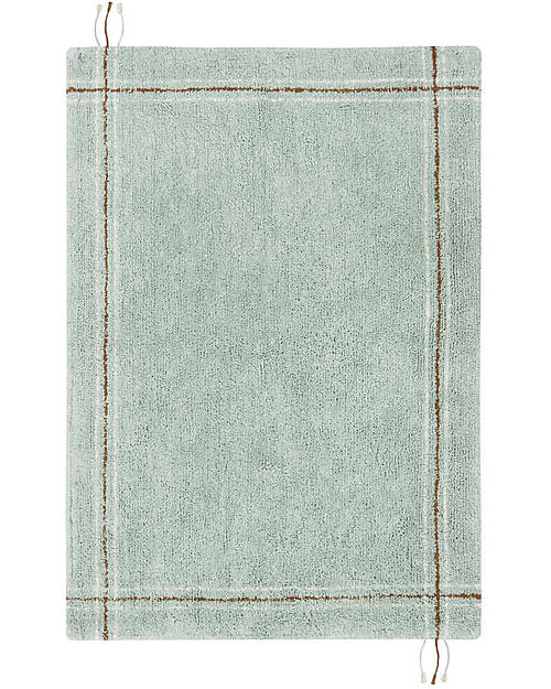 Lorena Canals Stripes Rug - Blue Sage - Natural Cotton - Little Chefs Collection - 90 x 130 cm Carpets