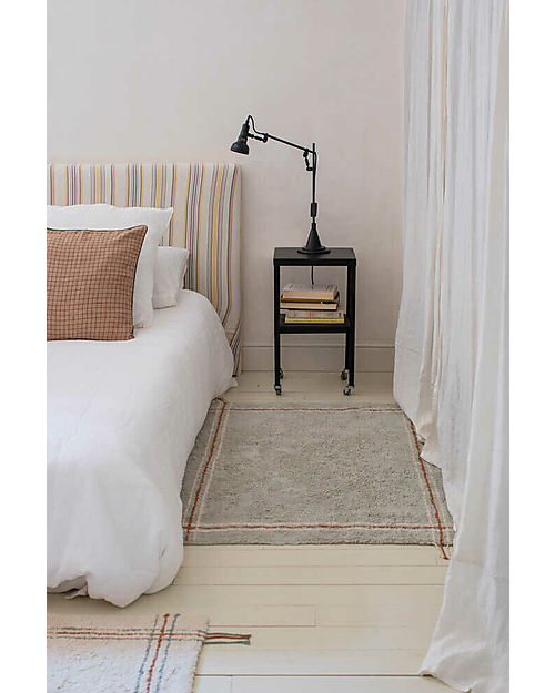 Lorena Canals Stripes Rug - Blue Sage - Natural Cotton - Little Chefs Collection - 90 x 130 cm Carpets