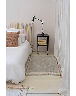 Lorena Canals Stripes Rug - Blue Sage - Natural Cotton - Little Chefs Collection - 90 x 130 cm Carpets