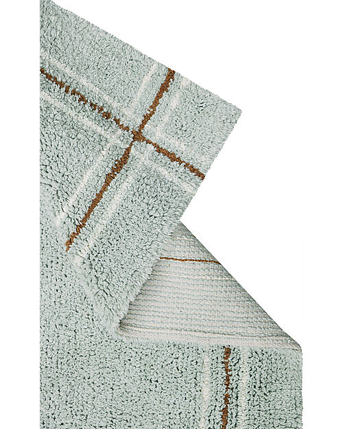 Lorena Canals Stripes Rug - Blue Sage - Natural Cotton - Little Chefs Collection - 90 x 130 cm Carpets