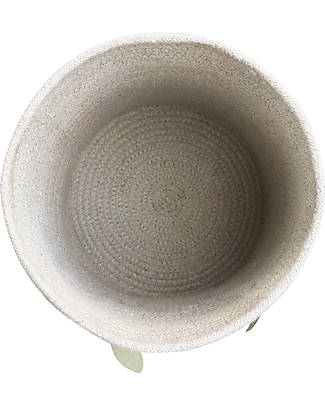 Lorena Canals Toy Basket - Olive Green - Cotton - Bamboo Collection - Diameter 24 x 35 cm Storage organisers