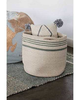 Lorena Canals Twin Vintage Blue Storage Basket - Diameter 30x30 Storage organisers