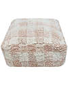Lorena Canals Vichy Pouf - White and Pink - Natural Cotton - Little Chefs Collection Pouf