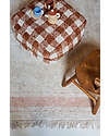 Lorena Canals Vichy Pouf - White and Toffee - Natural Cotton - Little Chefs Collection Pouf