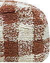 Lorena Canals Vichy Pouf - White and Toffee - Natural Cotton - Little Chefs Collection Pouf