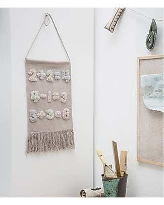 Lorena Canals Wall Hanging Baby Numbers, Back to School - 100% cotton Room Decorations