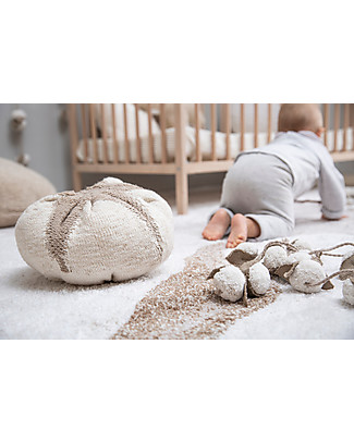 Lorena Canals Washable Knitted Cushion Cotton Boll - 25x10 cm Cushions