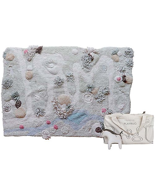 Lorena Canals Washable Play Rug Path of Nature - Natural - Cotton (120x160 cm) Pouf