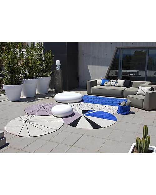 Lorena Canals Washable Round Rug Geometric design Klein - 100% cotton (160 cm) Carpets