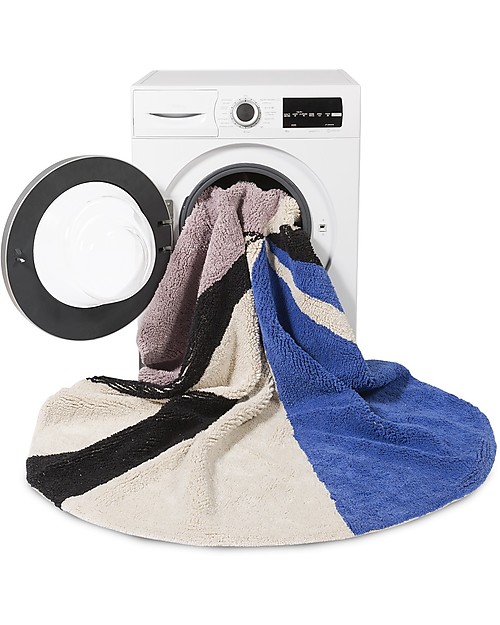 Lorena Canals Washable Round Rug Geometric design Klein - 100% cotton (160 cm) Carpets