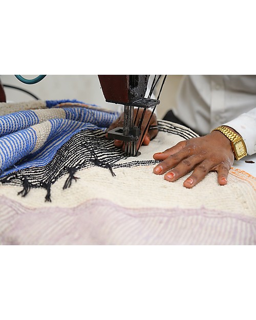 Lorena Canals Washable Round Rug Geometric design Klein - 100% cotton (160 cm) Carpets