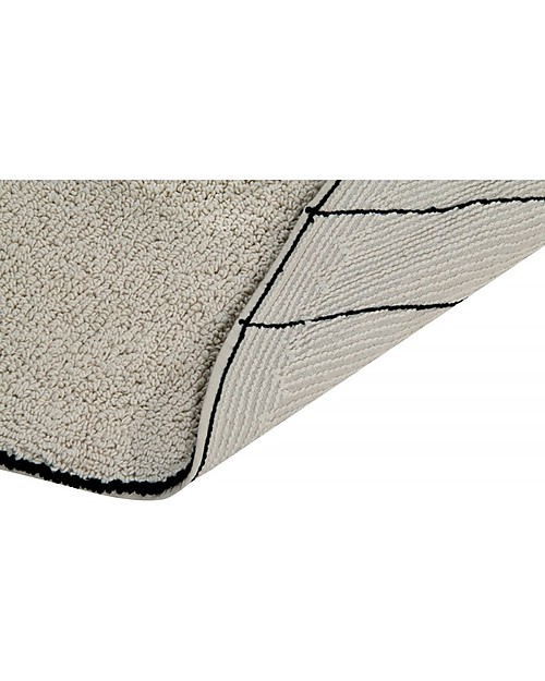 Lorena Canals Washable Round Rug Trace, Beige - 100% cotton (160 cm) Carpets