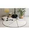 Lorena Canals Washable Round Rug Trace, Beige - 100% cotton (160 cm) Carpets