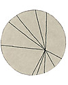 Lorena Canals Washable Round Rug Trace, Beige - 100% cotton (160 cm) Carpets