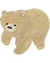 Lorena Canals Washable Rug - Bear - Cotton - Animal Rugs Collection - 120 x 122 cm Carpets