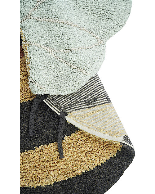 Lorena Canals Washable Rug - Bee - Black/Yellow - Cotton - Planet Bee Collection - 140 x 200 cm Carpets