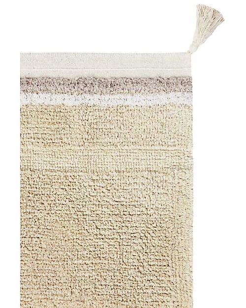 Lorena Canals Washable Rug - Bloom Golden - Fantasy Garden - Natural and Gold - Cotton - (90x130 cm) Carpets