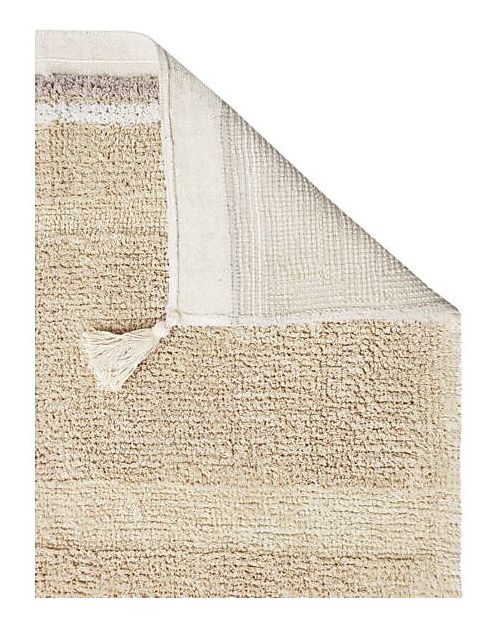 Lorena Canals Washable Rug - Bloom Golden - Fantasy Garden - Natural and Gold - Cotton - (90x130 cm) Carpets