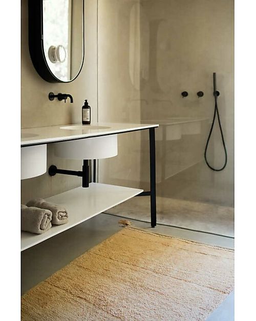 Lorena Canals Washable Rug - Bloom Golden - Fantasy Garden - Natural and Gold - Cotton - (90x130 cm) Carpets