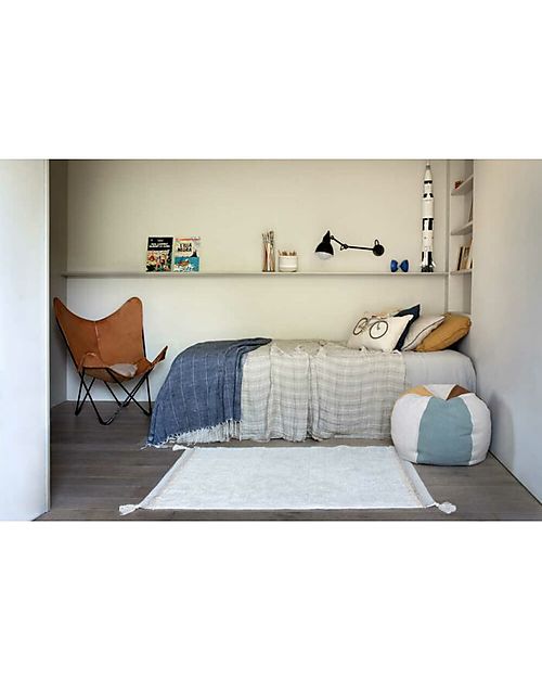 Lorena Canals Washable Rug - Bloom Natural - Fantasy Garden - Natural and Pink - Cotton - (120x160 cm) Carpets