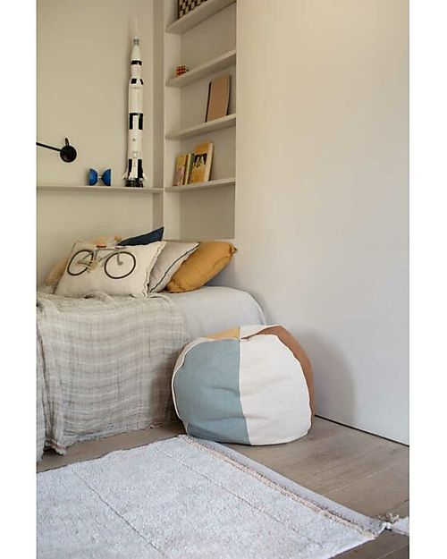 Lorena Canals Washable Rug - Bloom Natural - Fantasy Garden - Natural and Pink - Cotton - (120x160 cm) Carpets