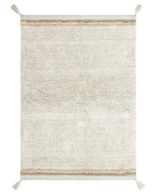 Lorena Canals Washable Rug - Bloom Natural - Fantasy Garden - Natural and Pink - Cotton - (90x130 cm) Carpets