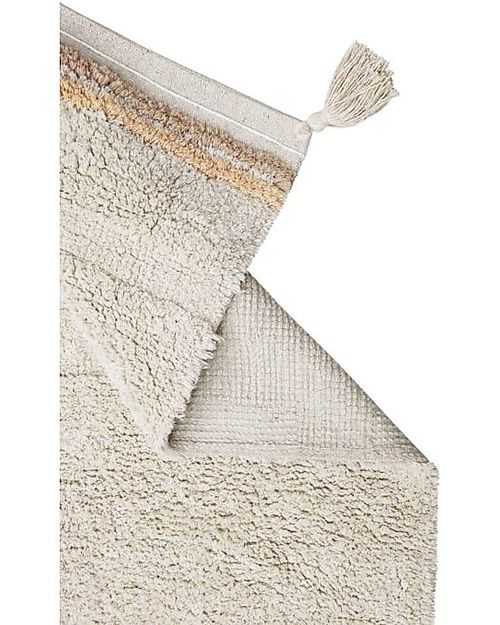 Lorena Canals Washable Rug - Bloom Natural - Fantasy Garden - Natural and Pink - Cotton - (90x130 cm) Carpets