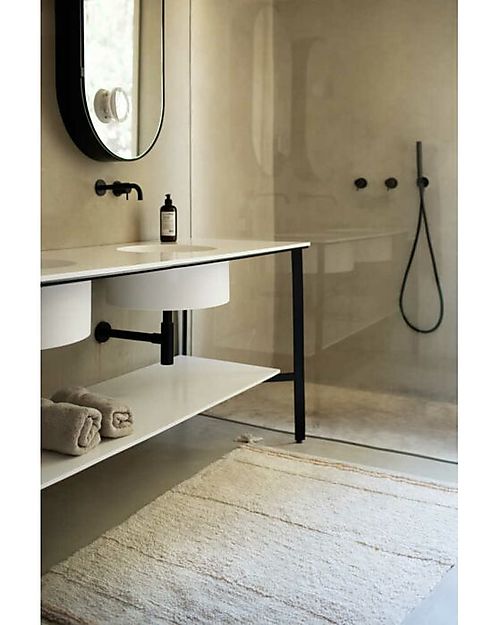 Lorena Canals Washable Rug - Bloom Natural - Fantasy Garden - Natural and Pink - Cotton - (90x130 cm) Carpets