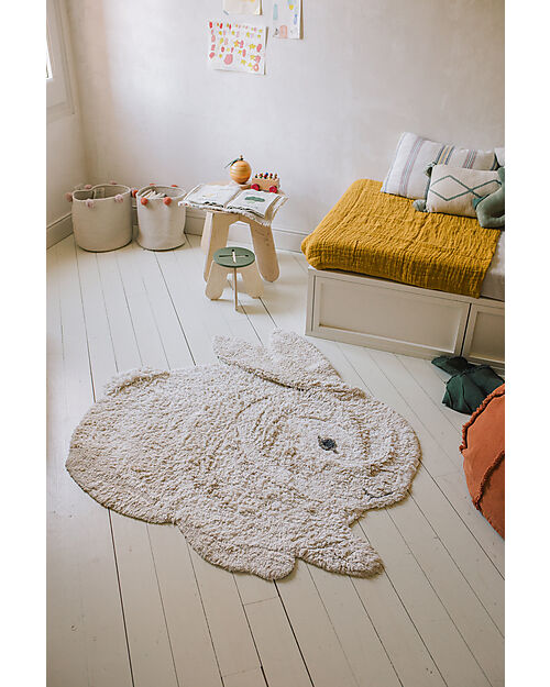 Lorena Canals Washable Rug - Bunny - Cotton - Animal Rugs Collection - 130 x 135 cm Carpets