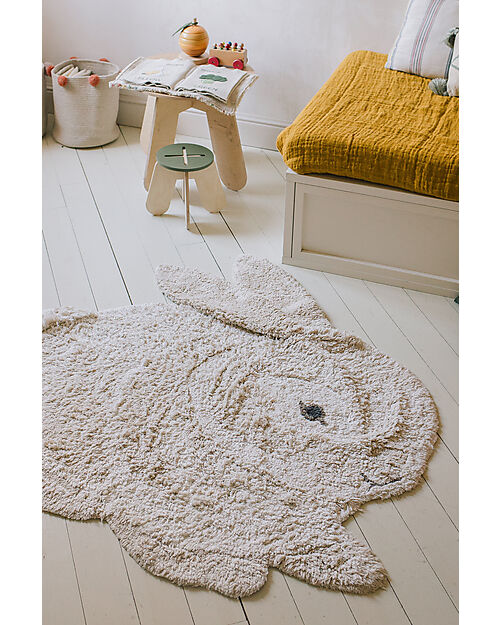 Lorena Canals Washable Rug - Bunny - Cotton - Animal Rugs Collection - 130 x 135 cm Carpets