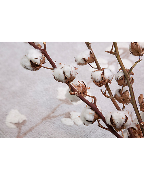 Lorena Canals Washable Rug Cotton Bolls, Pearl Grey - 100% Cotton (120x170cm) Carpets