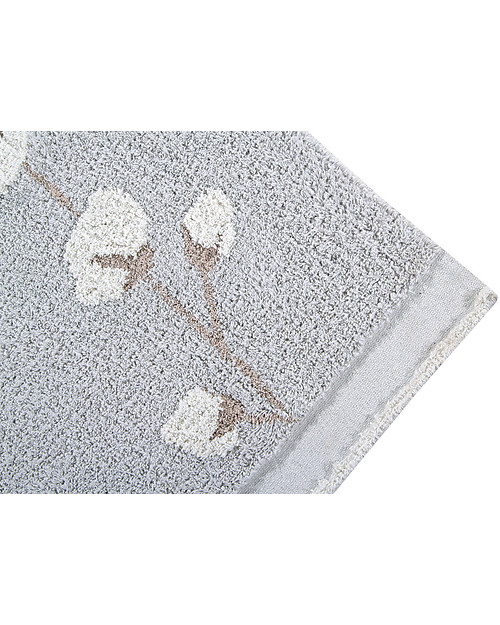 Lorena Canals Washable Rug Cotton Bolls, Pearl Grey - 100% Cotton (120x170cm) Carpets