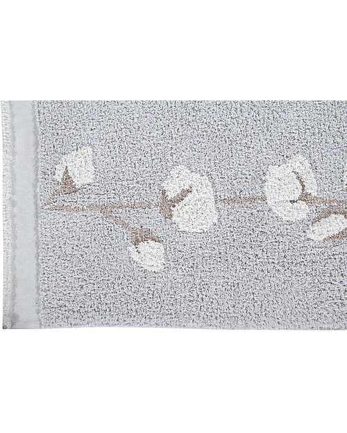 Lorena Canals Washable Rug Cotton Bolls, Pearl Grey - 100% Cotton (120x170cm) Carpets