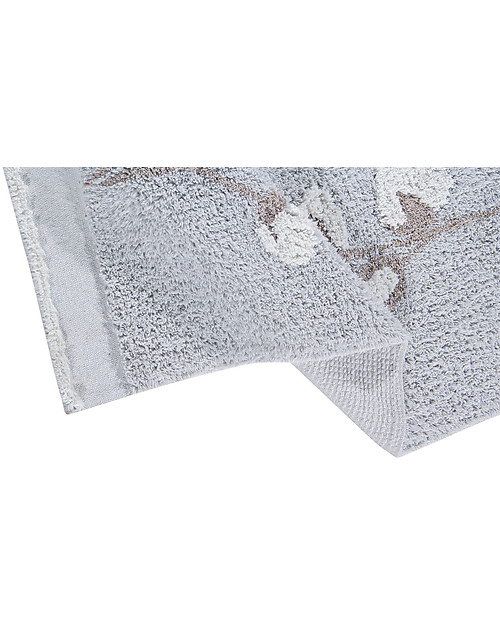Lorena Canals Washable Rug Cotton Bolls, Pearl Grey - 100% Cotton (120x170cm) Carpets