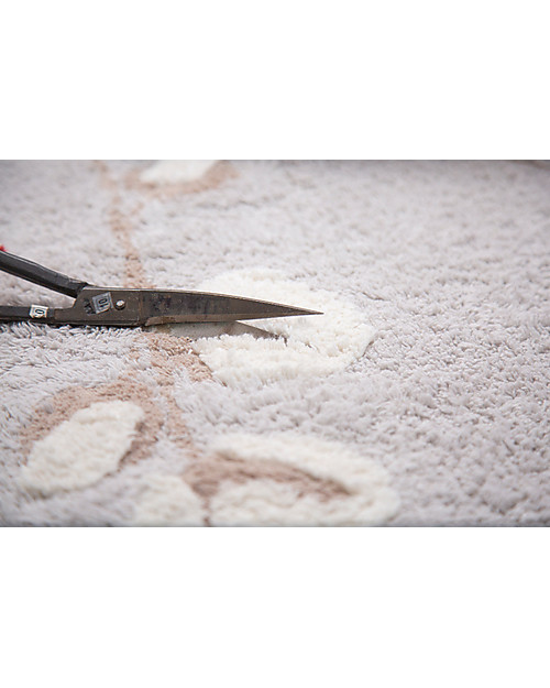 Lorena Canals Washable Rug Cotton Bolls, Pearl Grey - 100% Cotton (120x170cm) Carpets