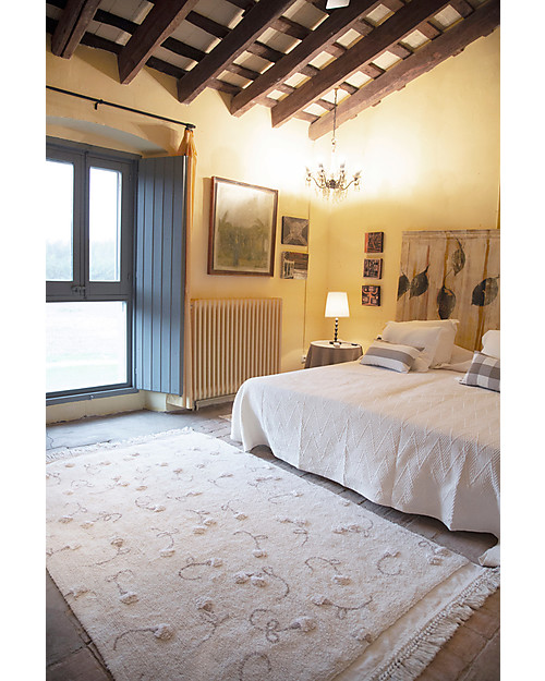 Lorena Canals Washable Rug English Garden, Ivory - 100% Cotton (140x210cm) Carpets