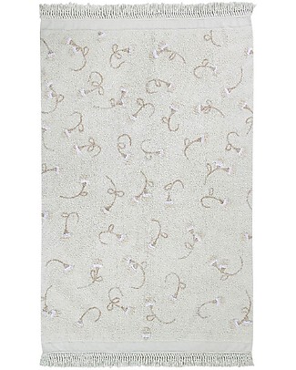Lorena Canals Washable Rug English Garden, Ivory - 100% Cotton (140x210cm) Carpets