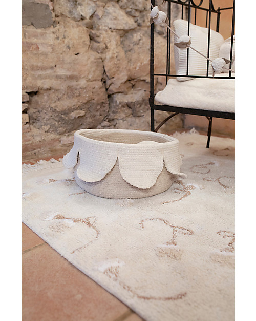 Lorena Canals Washable Rug English Garden, Ivory - 100% Cotton (140x210cm) Carpets