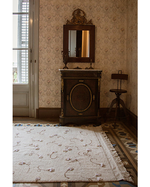 Lorena Canals Washable Rug English Garden, Ivory - 100% Cotton (140x210cm) Carpets