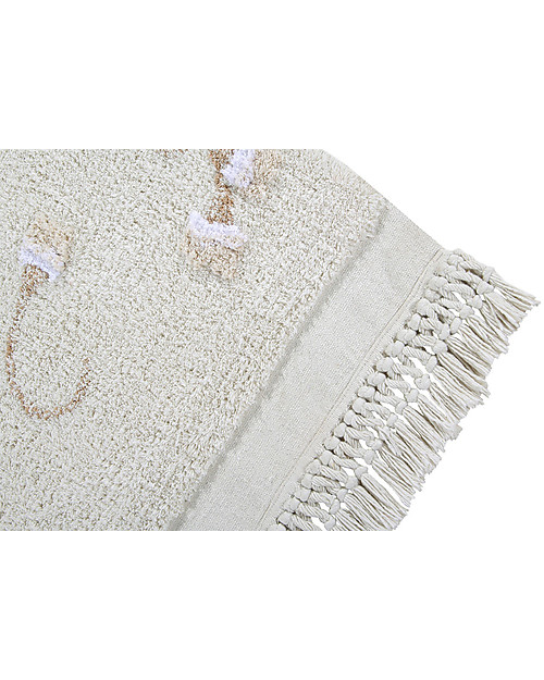 Lorena Canals Washable Rug English Garden, Ivory - 100% Cotton (140x210cm) Carpets