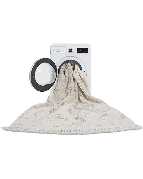 Lorena Canals Washable Rug English Garden, Ivory - 100% Cotton (140x210cm) Carpets