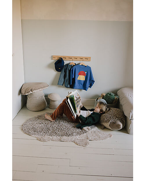 Lorena Canals Washable Rug - Hedgehog - Cotton - Animal Rugs Collection - 90 x 130 cm Carpets