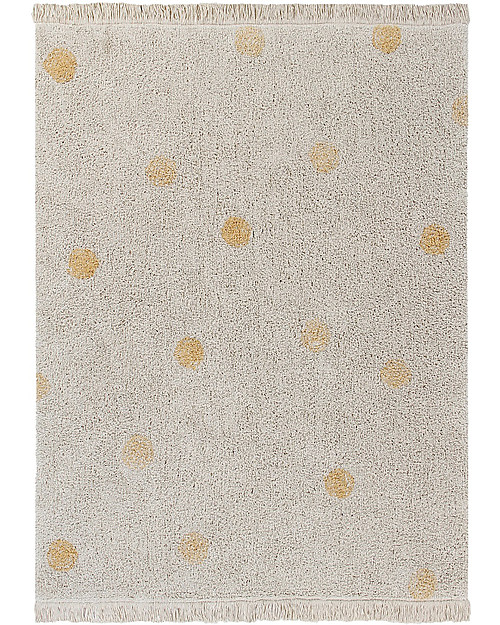 Lorena Canals Washable Rug Hippy Dots - Honey - Cotton (120cm x 160cm) Carpets