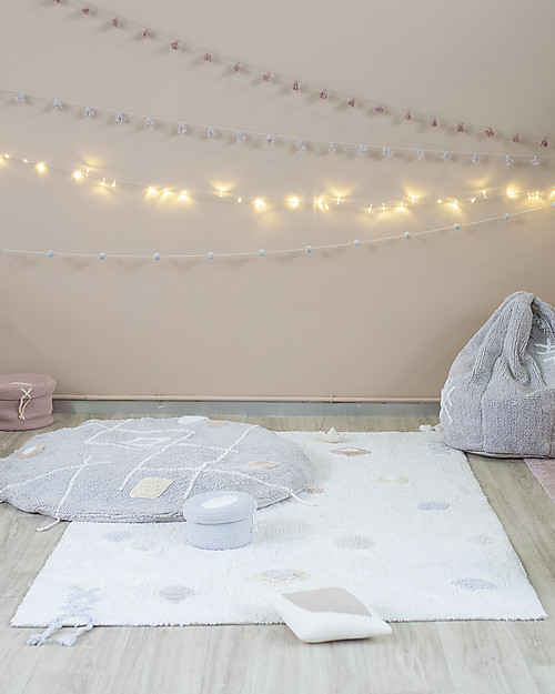 Lorena Canals Washable Rug Kim, White Natural Cotton (140x200 cm) unisex