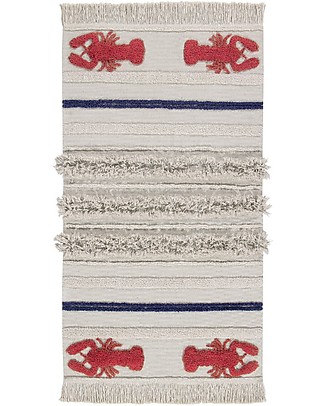 Lorena Canals Washable Rug Mini Lobster, Small - 100% Cotton (80x140 cm) Carpets