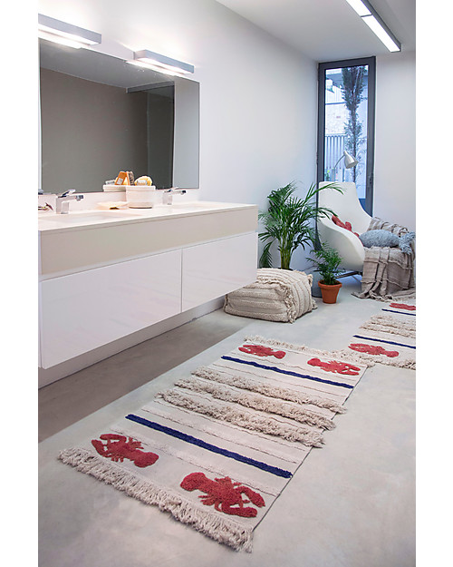 Lorena Canals Washable Rug Mini Lobster, Small - 100% Cotton (80x140 cm) Carpets